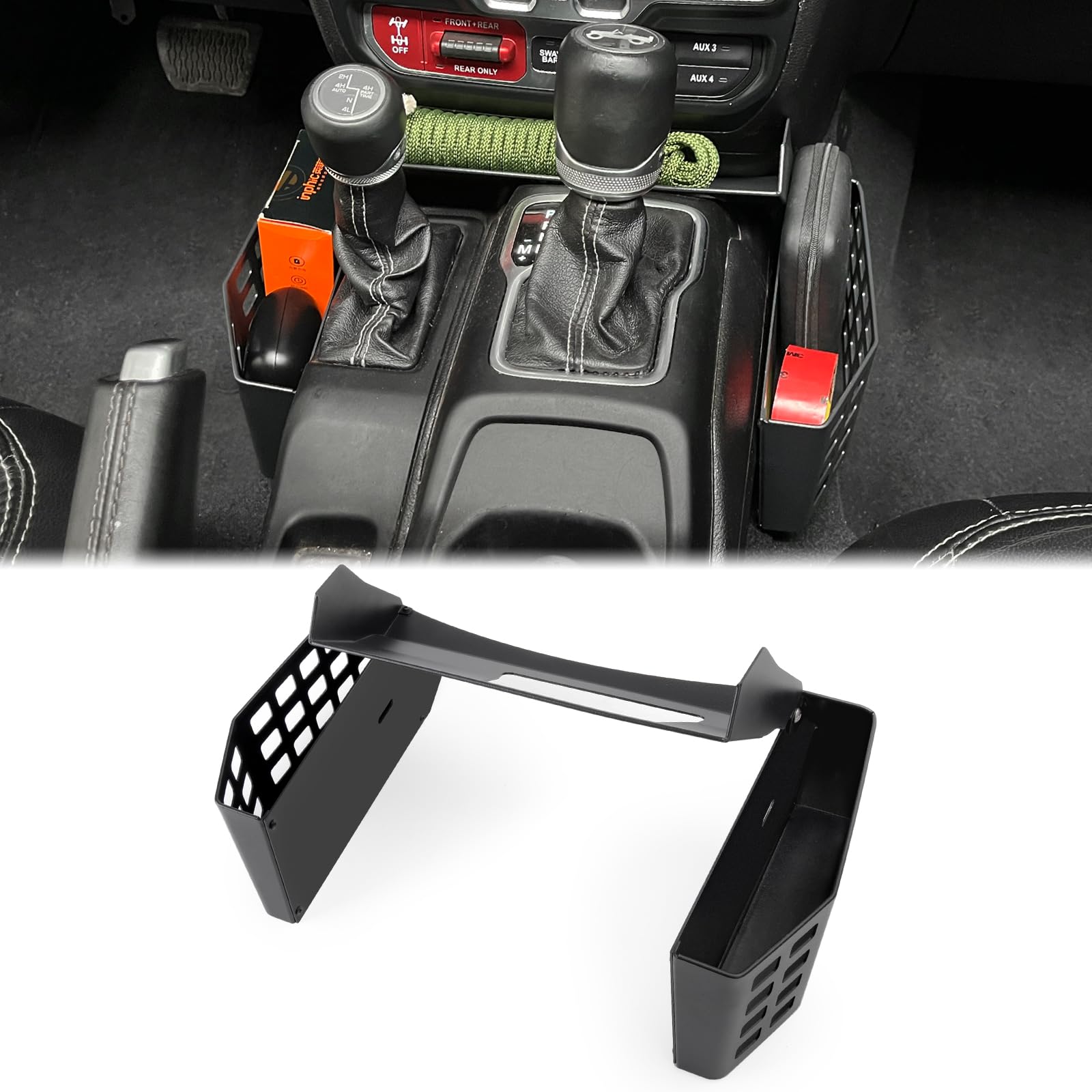 Photo 1 of Z8 Center Console Gear Shift Storage Box Organizer Tray Compatible with 2018-2023 Jeep Wrangler JL JLU & Gladiator JT(Only Fits Auto Transmission)