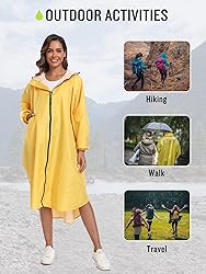 SaphiRose Long Sleeve Rain Jacket Extra Length