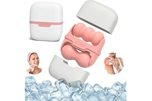 MAVERE Double-Ended Soicy Ice Roller for Face and Body - Soothing and Cooling Massage for Puffiness, Wrinkles, Migraine, and Pain Reduction - Portable Size with Giftable Case - Pink