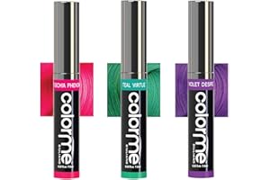 Colorme Temporary Hair Color For Kids Hair Chalk alternative 3PK (Fuschia, Teal, Violet Desire)
