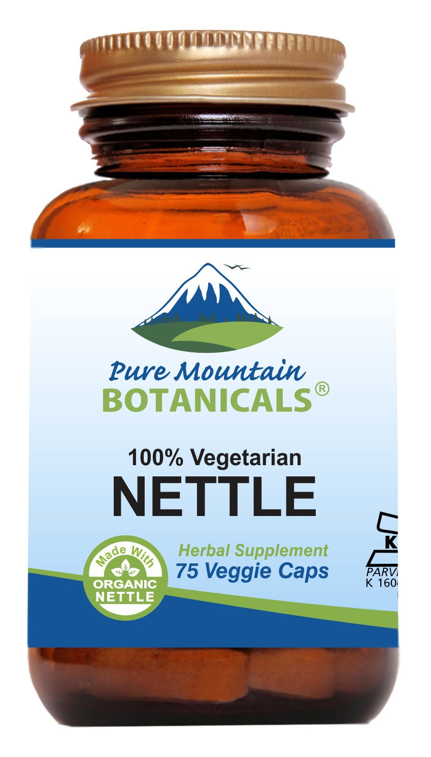 Stinging Nettle Leaf Capsules 75 Kosher Vegan Caps Made with 500mg