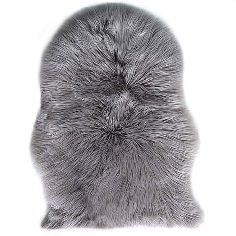 Faux Lammfell Schaffell Teppich Longhair Fell Nachahmung Wolle Bettvorleger Sofa Matte 75 x 120 cm Lammfellimitat Teppich (Gr