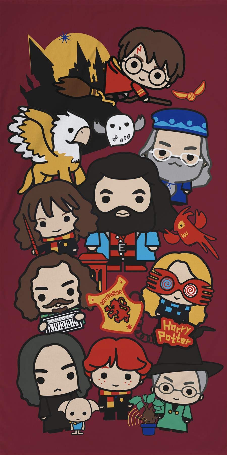 Harry Potter Official Charm Towel | Super Soft Feel 100% Cotton | Perfect for The Home, Beach & Swimming Pool, 140 x 70cm (Beach Towel)