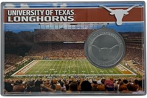 Highland Mint NCAA Texas Longhorns 4" x 6" Stadium Challenge Coin With Protector, One Size, Team Colors