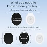 AQUALONA Premium Tongue and Groove Soft Close Toilet Seat Black view 2