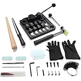 Sidasu Ring Bending Tool 14 Pcs Multi-Functional Jewelry Ring Making Tools | Multi-Functional Ring/Earring Bender Tool with Nylon Dies Set/Measurement Gauge,Ring Making Kit for Beginners &amp; Professionals