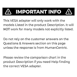 HumanCentric VESA Mount Adapter Compatible with