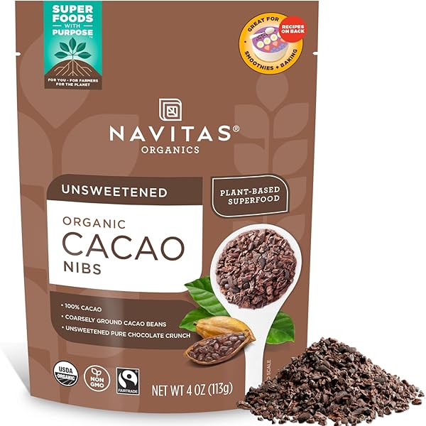Amazon.com : Yogi Super Foods Organic Raw Cacao Nibs, Unsweetened