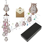 JRFEOMD Wind Chimes for Outside- Owl,Owl Gifts for Women Men,Metal Wind Chimes Memorial for Outside/Indoors, Lawn, Patio, Home, Porch, Yard Decor, Garden Decorations