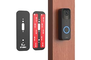 VMEI Blink Doorbell Mount, Adhesive Door Mount for Blink Video Doorbell, No-Drill Mounting Bracket for Blink Doorbell -Black Aluminum