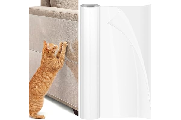 Cat Scratch Protector, 30cm x 3m Couch Protectors from Cat Scratching, Transparent DIY Cutting Self-Adhesive Anti Scratch Fur