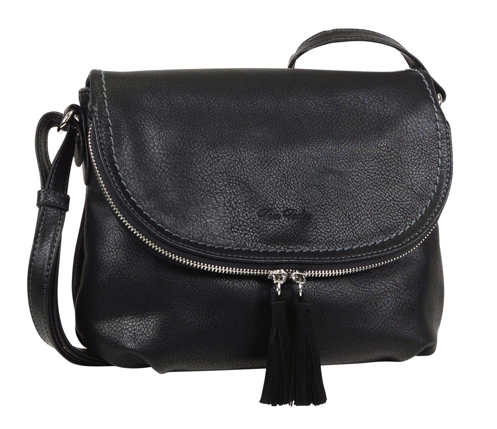 TOM TAILOR Lari Women's Shoulder Bag Crossbody Bag Medium, black, 26,5x5x21, 003171