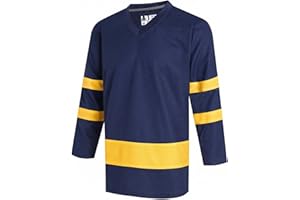 DEHANER Blank Ice Hockey Jerseys for Men Unisex Sport Practice Game Shirts Long Sleeve College Team Tops