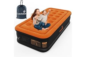 Matelas gonflable double avec pompe électrique intégrée, matelas gonflable pour camping, voyage, maison et invités, auto-gonf