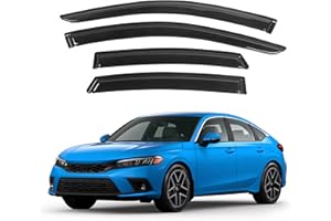 IMMORTAL GROUP IG Window Visor for Honda Civic Hatchback 2022-2024, Rain Guard Tape-On Extra Durable Sun Wind Side Vent Window Deflector Mugen Style, 2022 2023 2024 (Hatchback Only)