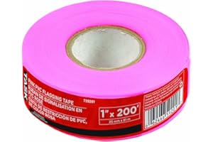 Task Tools T59201 PVC Flagging Tape, 1-Inch, Pink