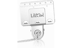 LitKiwi 1PCS Double Scale Measuring Tape Clip,304 Stainless Steel Measuring Tool,Accurately Position Measure Tool,Fixed Point Measurement,Corners Clamp Precision Marking Tool