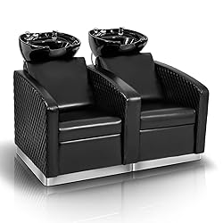 OmySalon 2-Seater Backwash Unit Salon Shampoo Bowl