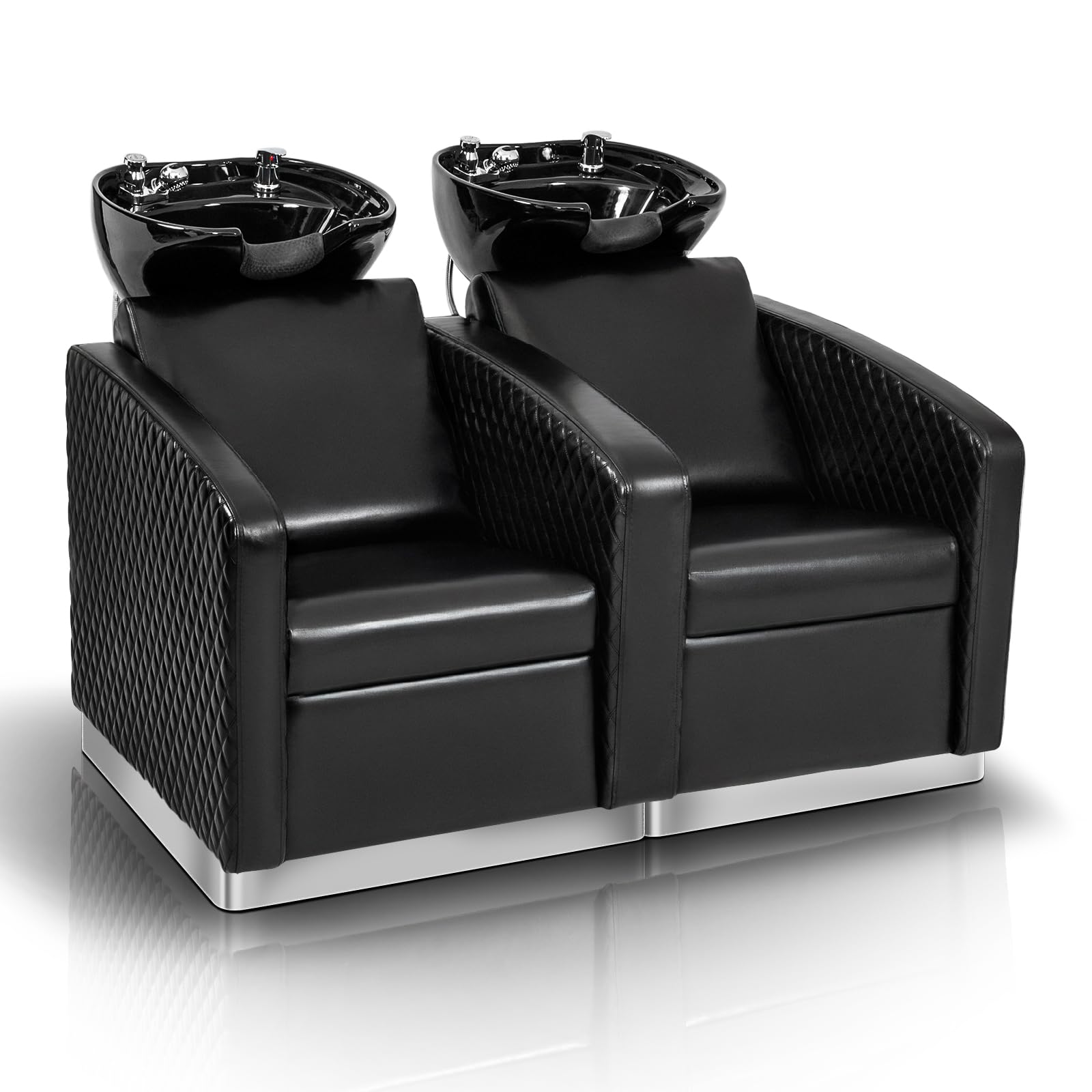 OmySalon 2-Seater Backwash Unit Salon Shampoo Bowl