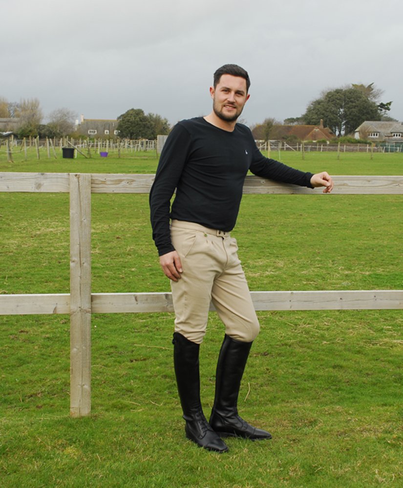 Rhinegold Men's Rhinegold Mens Essential Breeches-34-navy Breeches, Navy, 34W UK