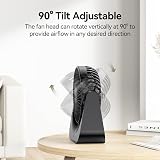 VOXON USB Desk Fan, 5 Speeds Adjustable, Quiet Portable Table Fan view 4
