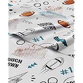 Football Bed Sheets - 4 Piece American Football Bed Sheets - Full Size Sports Bedding for Kids - Ultra-Soft & Cozy - Breathable & Machine Washable - Sports Bed Set for Boys, Girls, Teens and Toddlers