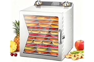 SIEEOUR Efficient Commercial Freeze Dryer, A Freeze Dryer Machine For Food With 8/12 Layers, 400w/800w Power, 0-12h Timing, 3