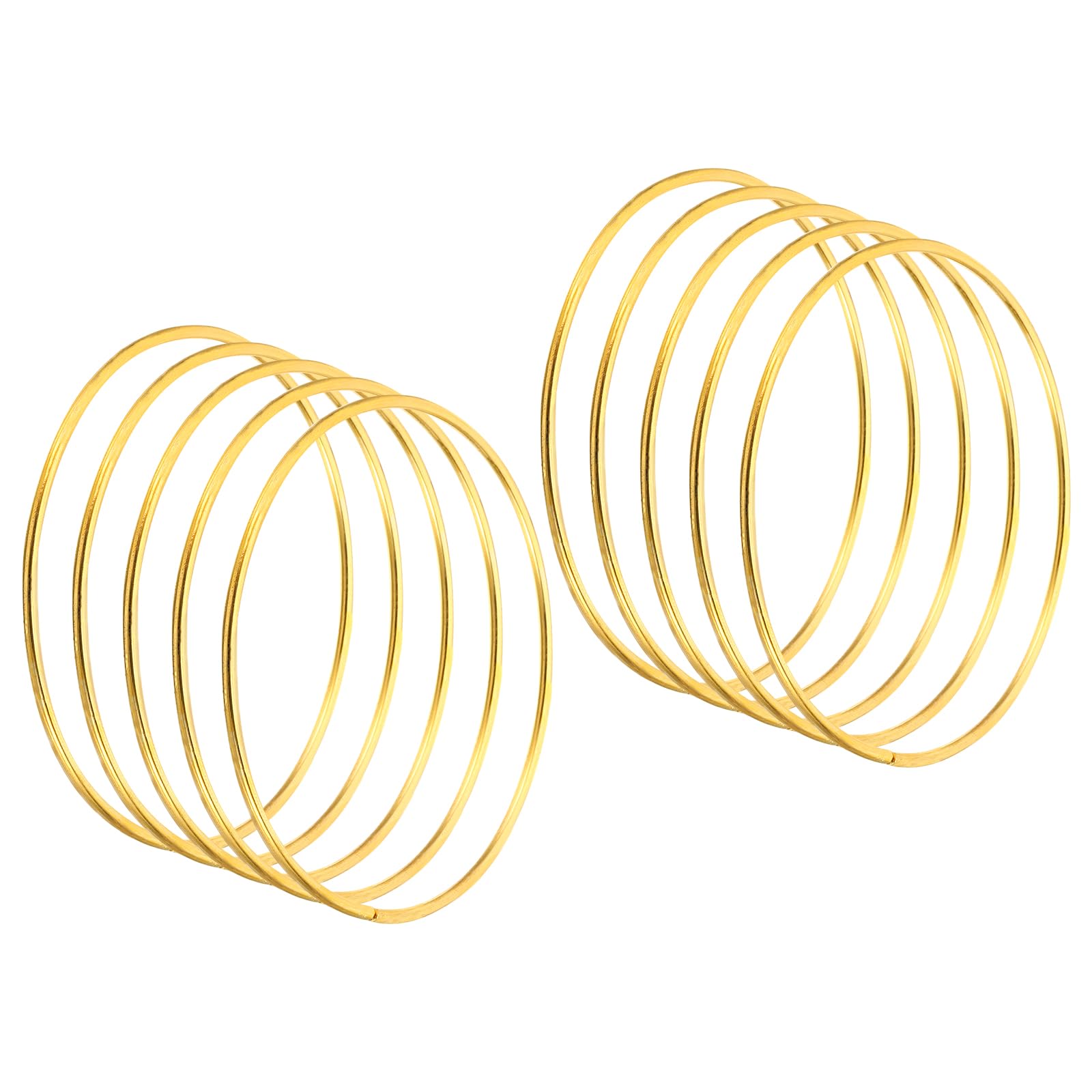 PATIKIL 3.9 Inch Dream Catcher Rings, 20 Pcs Metal Macrame Wreath Floral Round Ring Hoop for Christmas Decor Home Car DIY Craft Wedding Wall Hanging Decorations, Gold — image 1