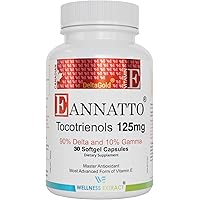 E Annatto Tocotrienols Deltagold 125mg, Vitamin E Tocotrienols Supplements 30 Softgel, Tocopherol Free, Supports Immune Healt