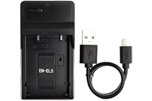 Norifon EN-EL5 USB Charger for Nikon Coolpix 3700, 4200, 5200, 5900, 7900, P100, P3, P4, P500, P5000, P510, P5100, P520, P600