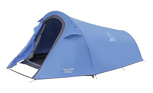 Vango Talas 200 Tunnel Tent [Amazon Exclusive] Easy To Pitch 2 Man Tent Waterproof for Adventure Camping, River Blue