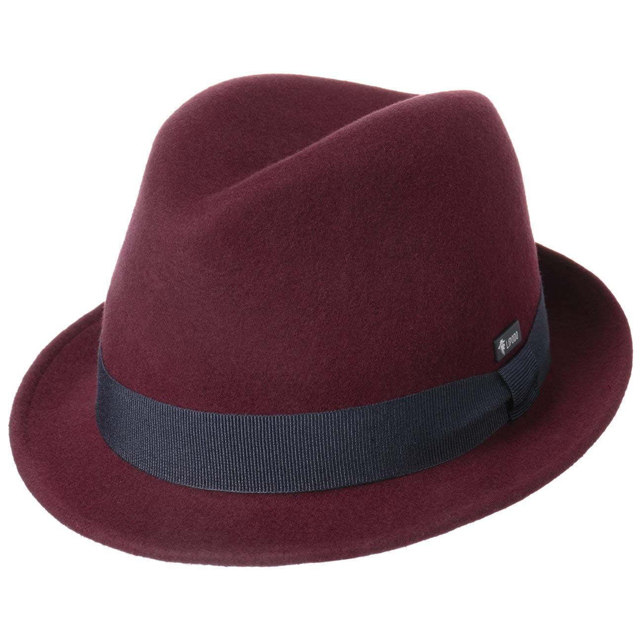 Lipodo Kids Wool Felt Trilby Hat Fedora (One Size - Bordeaux)