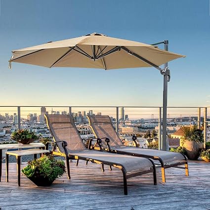 Amazon Com Yescom 10 Feet Heavy Duty Cantilever Umbrella 57lbs