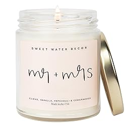 Sweet Water Decor Mr. + Mrs. Candle - Gold