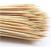 DTmasao 200PCS 12 inch Bamboo Skewers for Wooden Sticks, BBQ,Appetiser,Fruit,Cocktail,Kabob,Chocolate Fountain,Grilling,Kitch