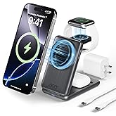 Acer 3 in 1 Charging Station for Apple Device, Magnetic Palm-Sized Foldable Fast Charger Stand Compatible with MagSafe for iPhone 17, Apple Watch &amp; AirPods, Foldable Charging Dock for Desk S3