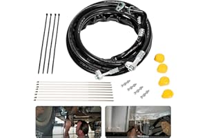 FE37190 Upgraded Rear AC Line Set, Air Conditioning Hoses Replacement Lines with Nylon Cable Ties Fit for 2011-2016 Ford Expl