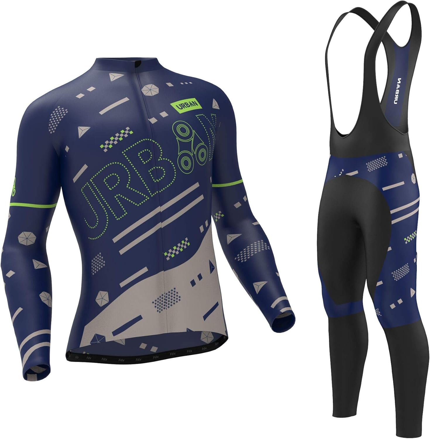 Men's Pro Urban Thermal Cycling Long Sleeve Jersey, Cargo Bib Tights, or Kit Bundle: Clothing