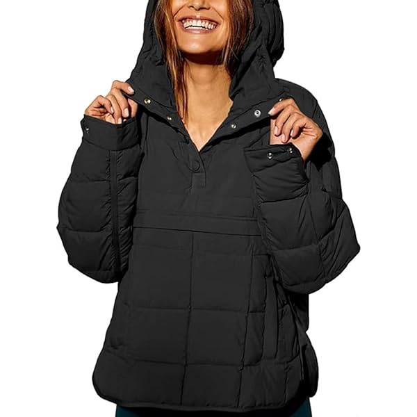 LNKQA Womens's Lightweight Down Coat Long Sleeve Button Quilted