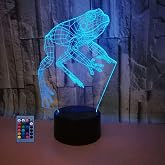 3D Frog Night Light Illusion Lamp 7/6 Color Change LED Lamp USB Power Remote Control Table Room Decor Decorations
