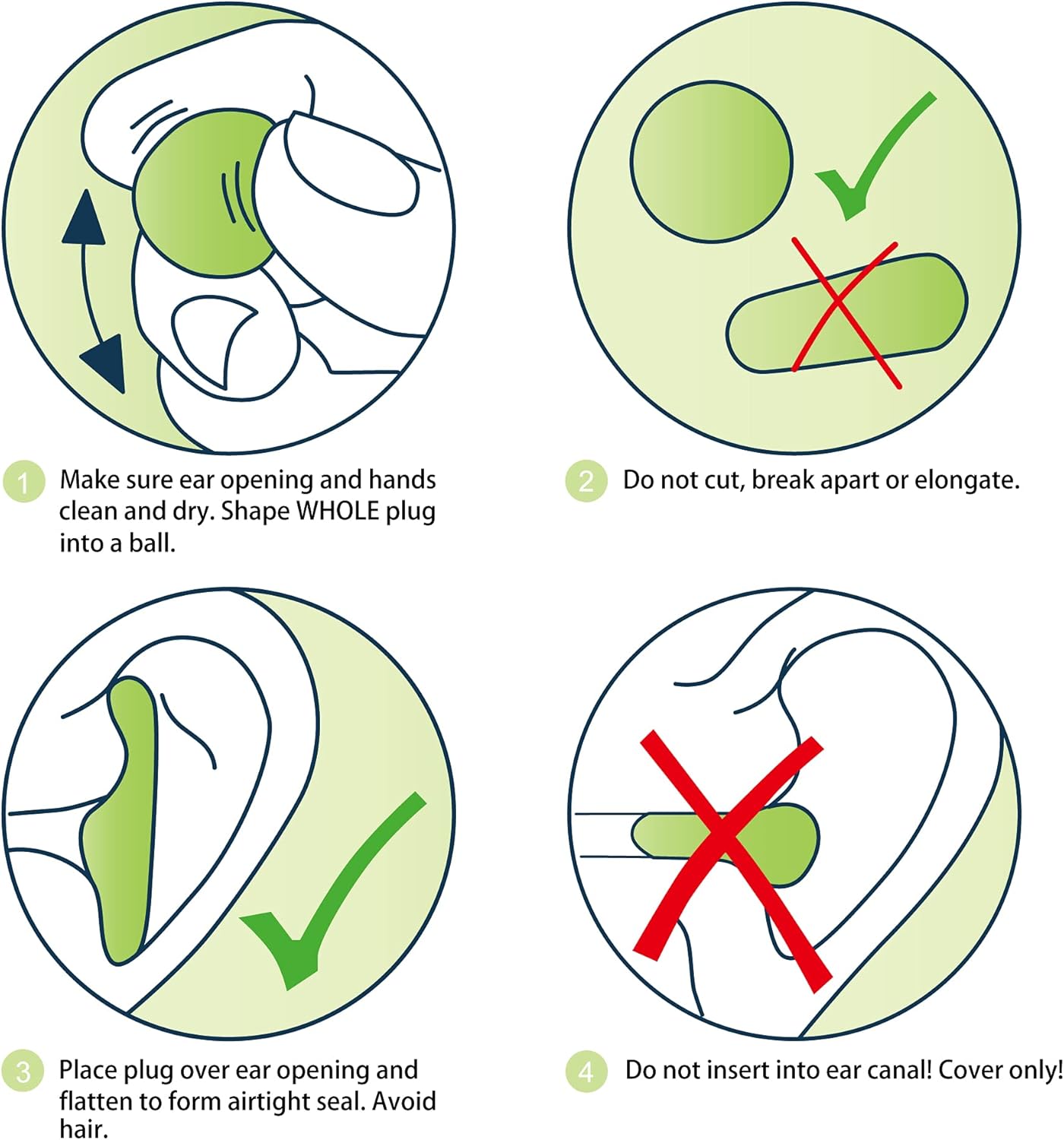 2021 New Version Ear Plugs, for Sleeping Noise Canceling, Cruchan 6 Pairs Soft Reusable Moldable Silicone Earplugs, Great for Snoring, Travel, Work, Studying, Loud Noise (Green): Health & Personal Care