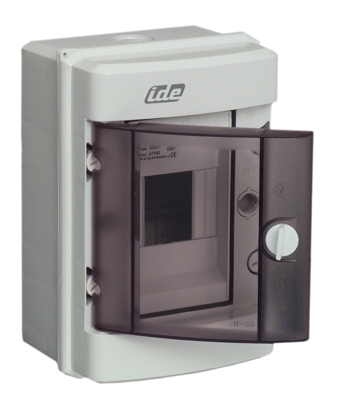 Unitec 47100 Small Wall-Mount Distribution, IP55 4 Modules Grey