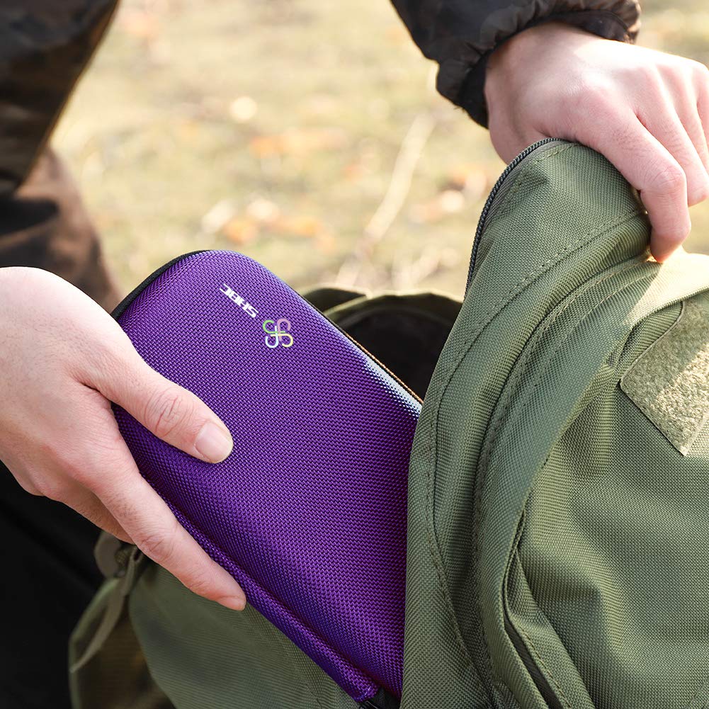 SHBC Insulin Cooler Travel Case for Diabetic Organize Medication Insulated Cooling Bag with 2 Ice Packs Purple