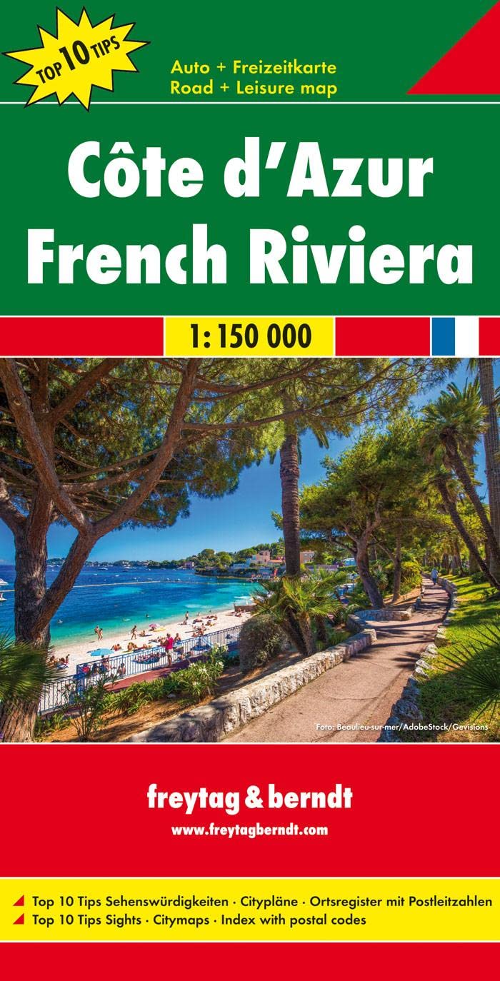 Photo 1 of Côte d'Azur, road map 1:150,000