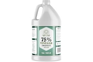 CRAFTWOOD COATINGS 75% Vinegar - 1 Gallon - Concentrated Acetic Acid - All Natural Multipurpose Cleaning Vinegar