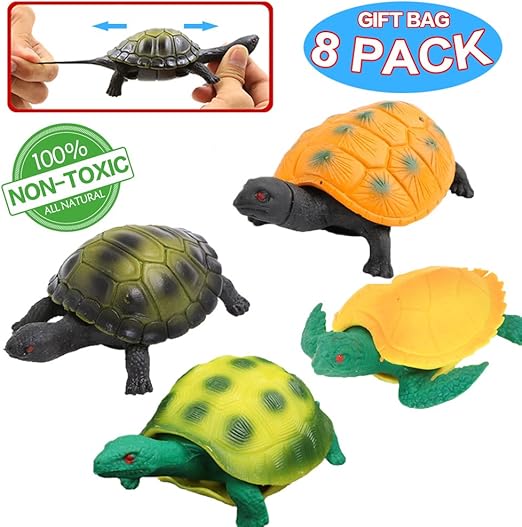 Spielzeuge in Form von Schildkröte, Schildkröte-Set aus Gummi 5 inch (8