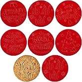 Zubebe 6 Pcs Christmas Cookie Cutters 3D Cookie Cutter Mini Cake Mold Fondant Stamp Cake Embosser Tool for Party Supplies Kitchen DIY Baking Tools