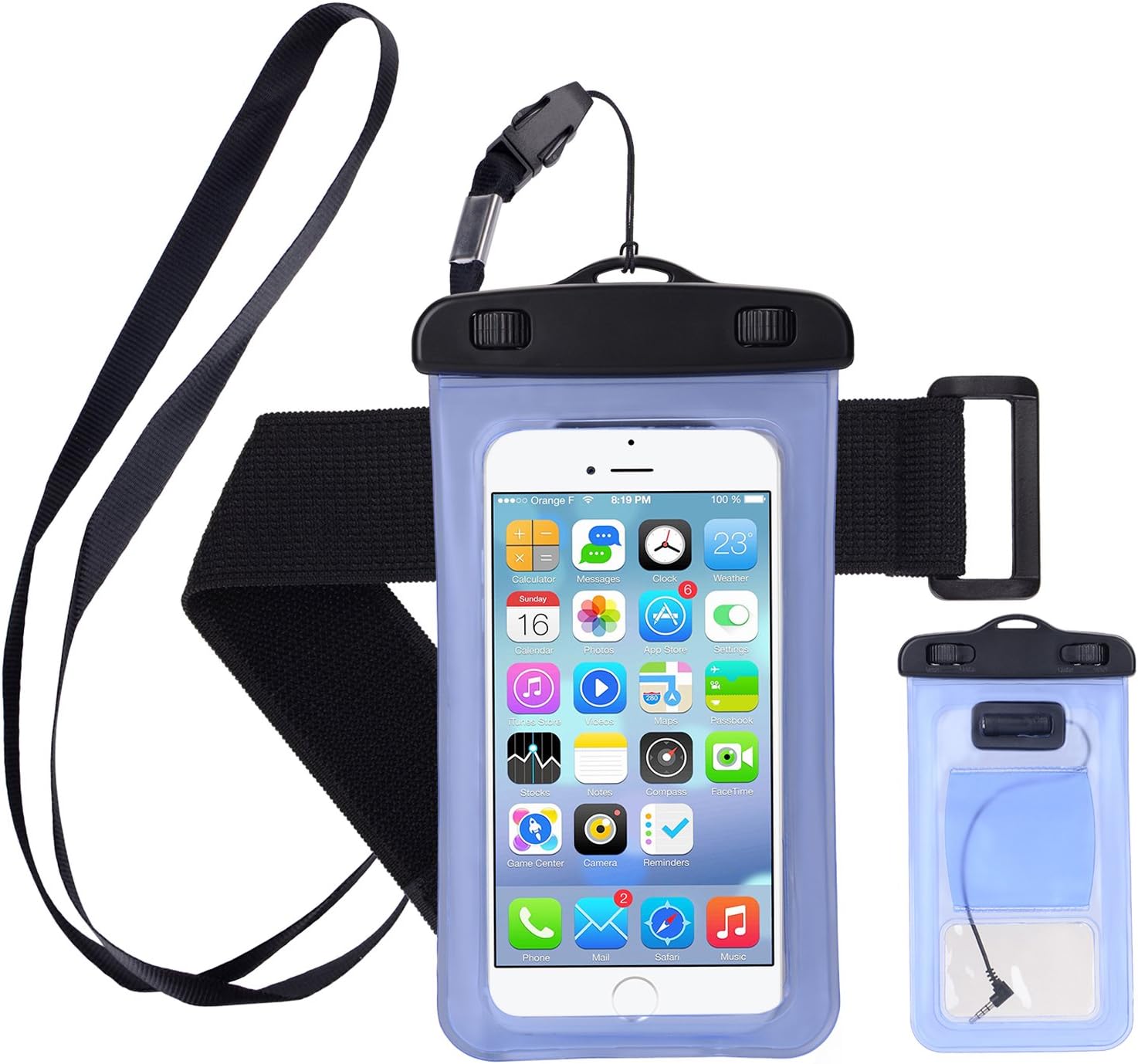 Waterproof Case,Cell Phone Universal Dry Bag Pouch (Floatable) with Headphone Jack