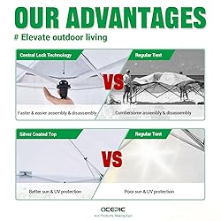 10x10 Pop Up Canopy Tent,300D Silver-Coating