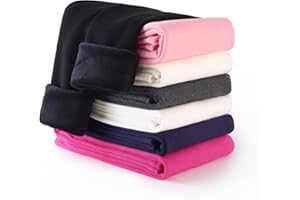 StyleSavvy Girls Winter Leggings Thick Cotton Fleece Lined Girls Pants Warm Stretchy Thermal Tights Pants for 4-12Y